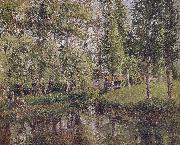 Camille Pissarro forest Laundry oil painting reproduction